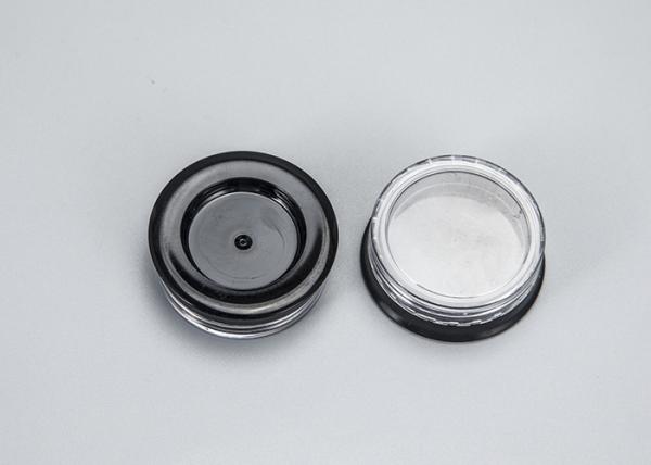 frasco 3g cosmético plástico vazio com composição minúscula das tampas pretas
