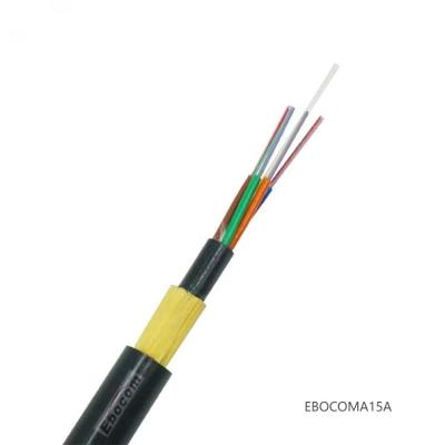 Cable de fibra óptica ADSS de chaqueta única o doble para exteriores con estructura de tubo suelto de múltiples hebras
