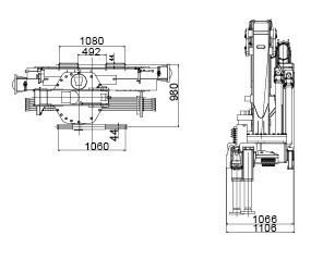 8 Ton Folding Boom Truck Mounted Crane