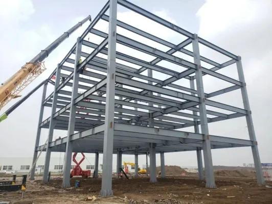 Custom Q355 Commercial Steel Building Sqaure Tube H Section Prefabricated Metal Sheds