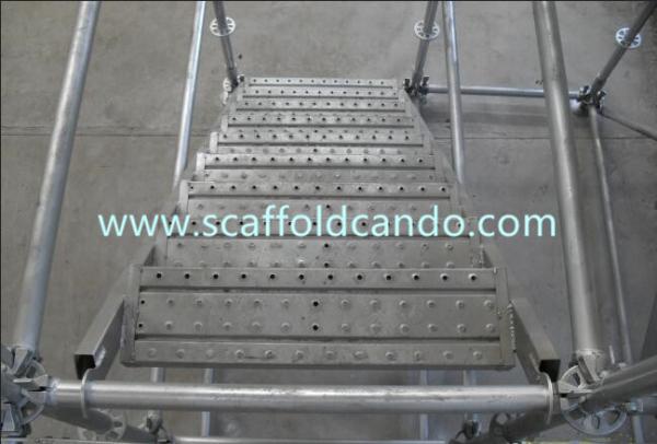 Factory specialized in good quality 550*2370 8 steps stair case for passageway in Ringlock scaffolding system for sale