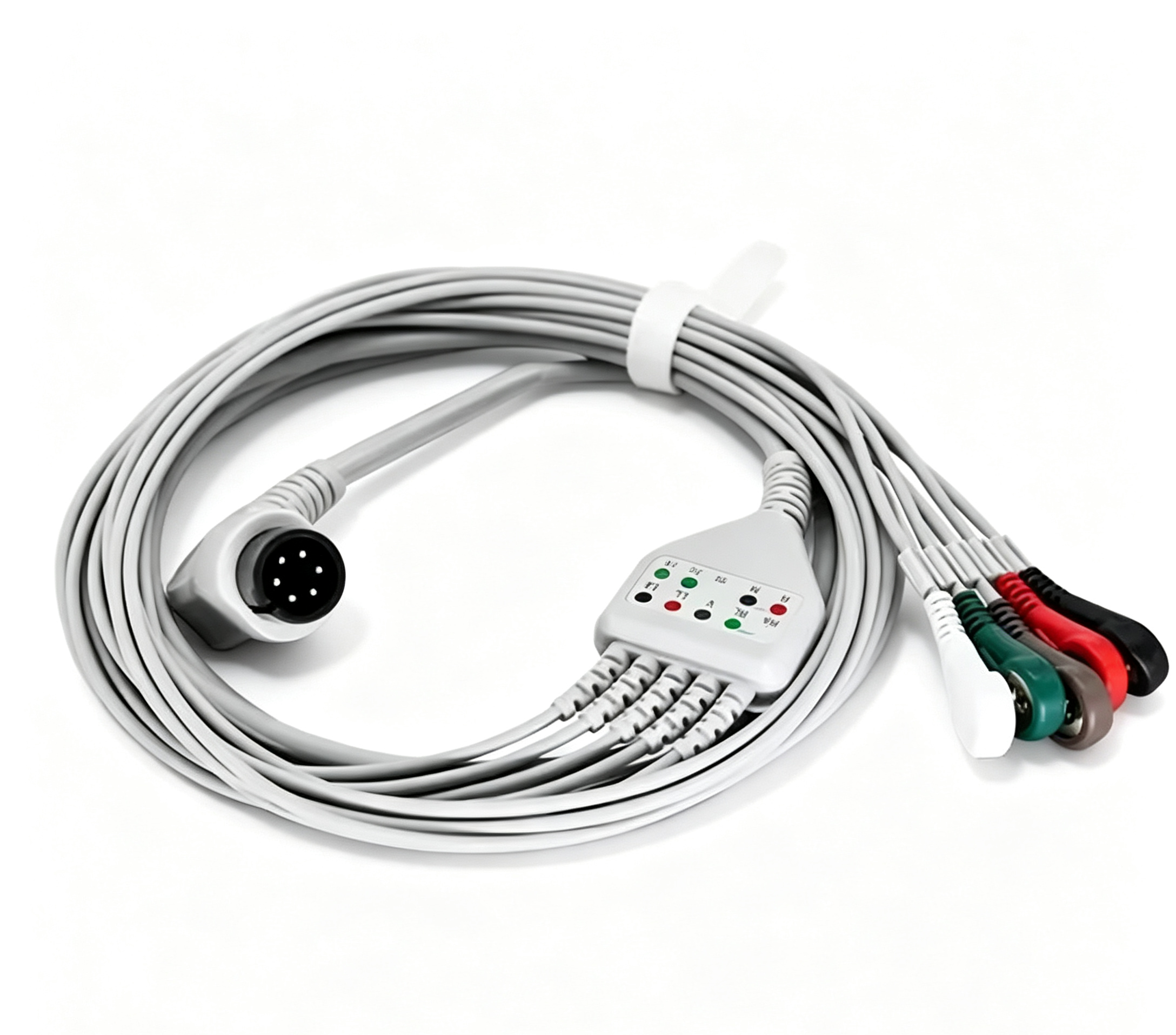 6 Pin ECG Cables And Leadwires AHA Snap ECG Cable CE Certified