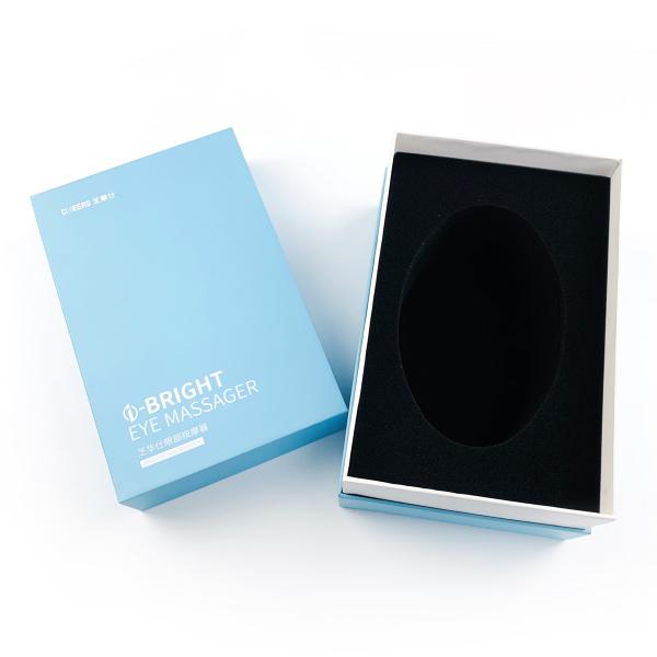 Custom Color Pantone Product Packaging Box Rigid Cardboard Gift Box with Lids Tray for Eye Massage Instrument