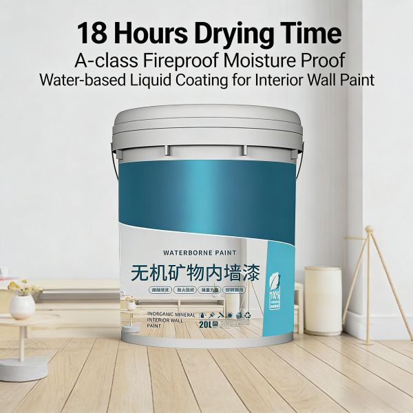 18 Hours Drying Time A-class Fireproof Moisture Proof Water-based Liquid Coating for Interior Wall Paint