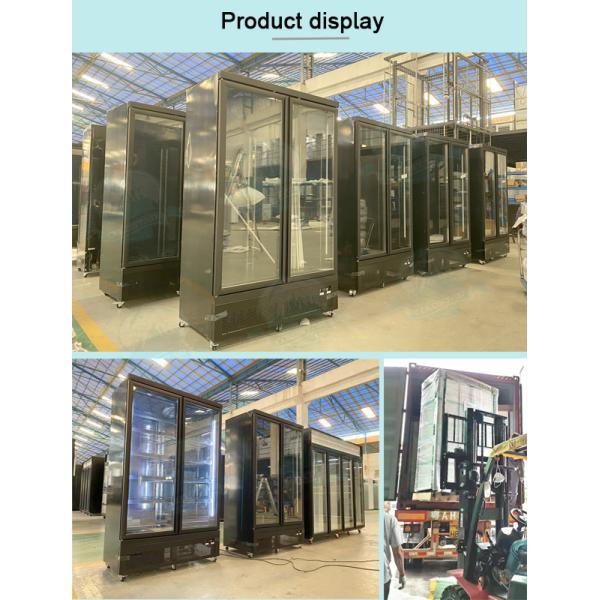 2 Doors Commercial Freezer Glass Door Vertical Display Refrigerator Freezer