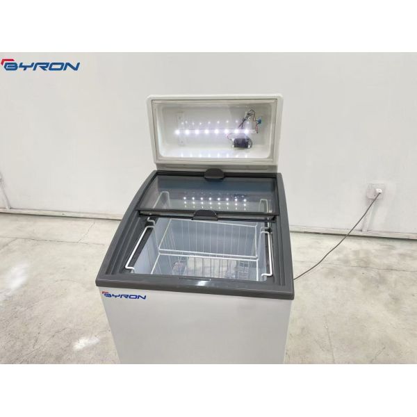 105 Liter Display Deep Freezer Direct Cooling Glass Top Display Freezer