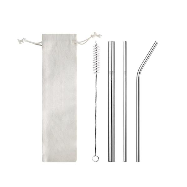 14 Inch Reusable Steel Drinking Straws BPA FREE Colorful Design With Case