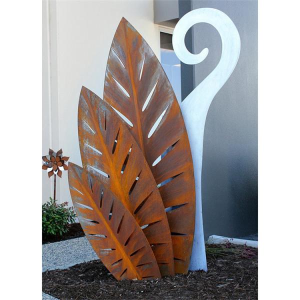 Folha de arte árvore de metal escultura em aço corten decoração de jardim
