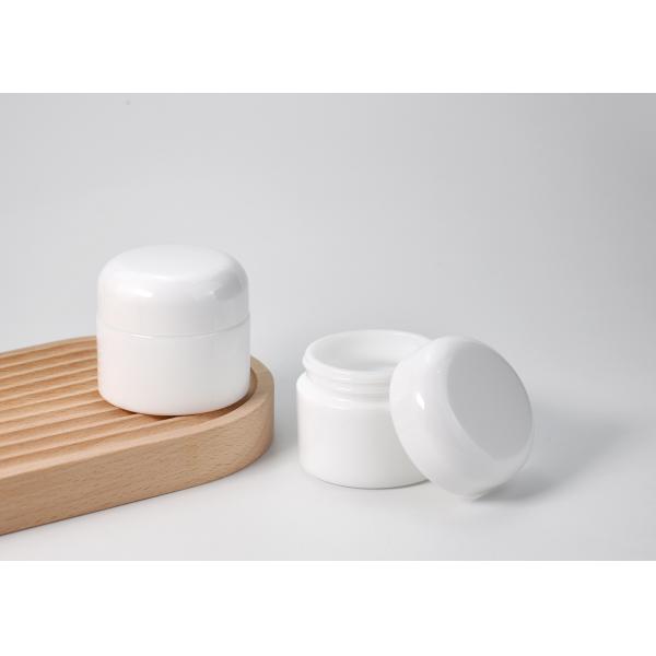 JG-AD50S, 50g vintage opal white glass skin care jars with dome lid, wholesale primary glass packaging supplies