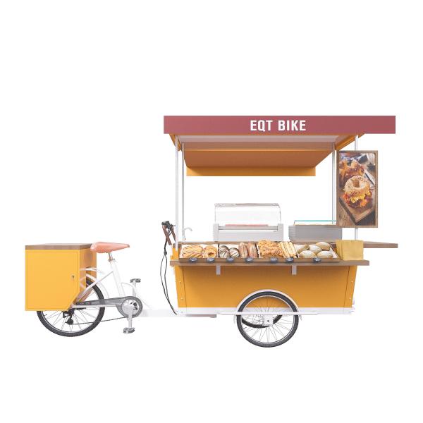 Aluminium Alloy Cargo 350w Rear Wheel Fast Food Cart