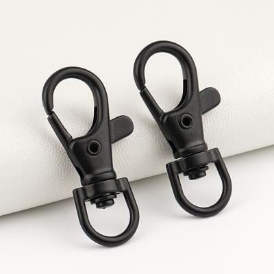 Standard Size Snaps Clips Zinc Alloy Keychain Clasp Hook Black Lobster Clasp for Bag
