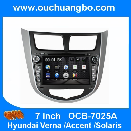 Ouchuangbo Car GPS Navi DVD Radio for Hyundai Verna /Accent /Solaris Central Multi System OCB-7025A