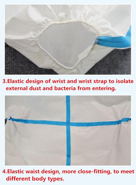 CE FDA certified Disposable Hospital Full-body Anti-Virus Coverall Safety Protective Clothing Medical Isolation Suit