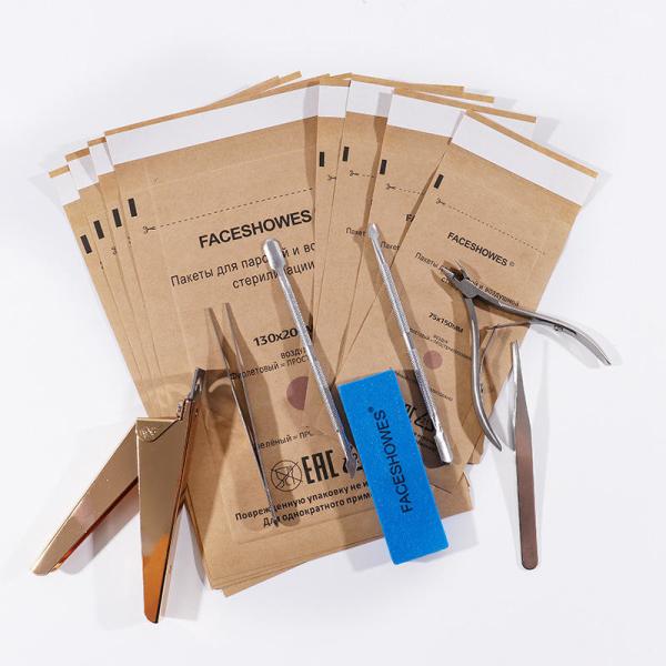 Nail Salon Tool Dry Heat Sterilizer Pouches 75*150mm Disposable Sterilization Bags Autoclave Sterilizer Paper Bags