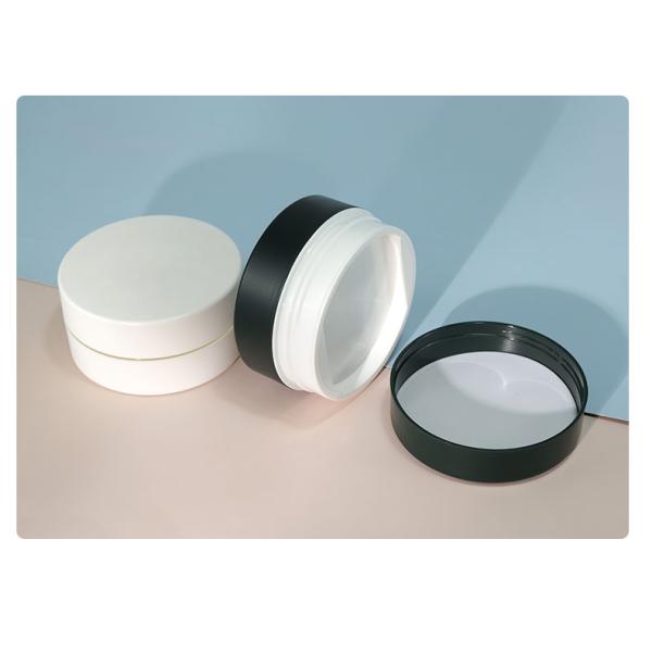 Logotipo del cliente aceptable Simple Custom PP Crema facial de plástico de doble capa Crema para los ojos humectante Cosmético frascos de contenedores