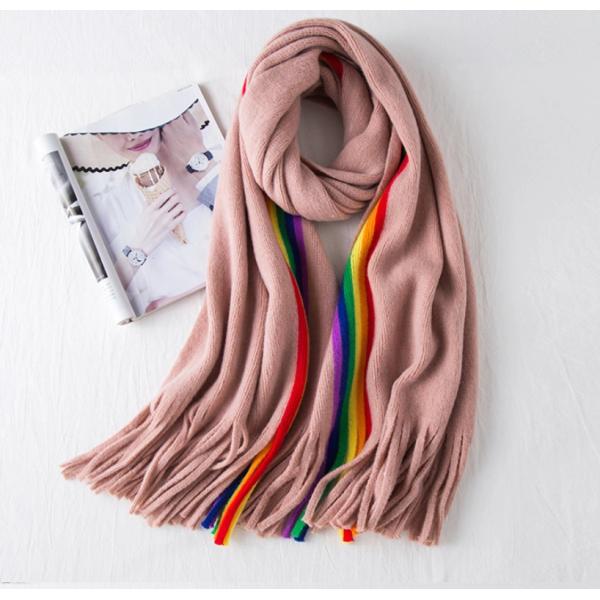 Soft Material Winter Knitted Scarf Acrylic / Wool Material Warm For Men / Women