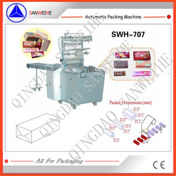 Wrap Sealing Machine SWH-7017 Automatic Biscuit Packing Machine Silver Grey Ideal for High Speed Biscuit Packaging Lines