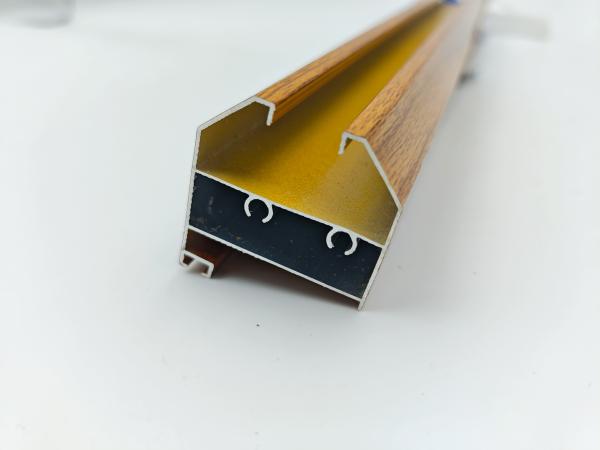Waterproof 6000 Series Wood Grain Aluminium Profile For Windows And Doors