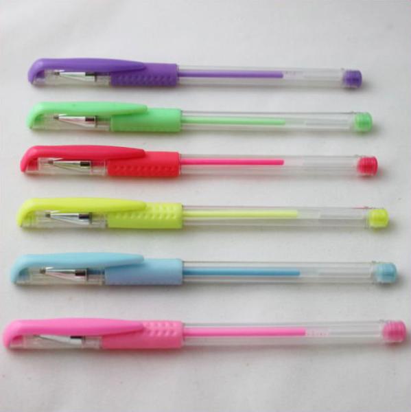 neon gel ink pen, neon gel pen,12 colors available,good for school & office use