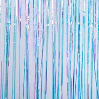 Fácil de colgar en interiores y exteriores de brillo de la franja de fondo cortina para la decoración de la fiesta