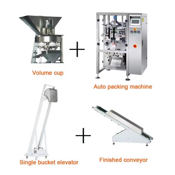 10-1000g Máquina automática de embalagem de alimentos Sal granular Açúcar doces pequenos