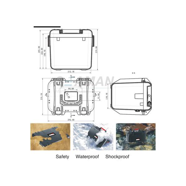 Customizable Waterproof Military Hard Case With Pluck Foam For Test Instruments Compact