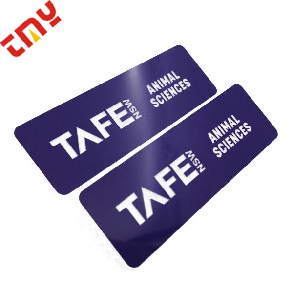 Customized Printed PVC Plastic Safety Lapel Pin Name Badge For Company Staff