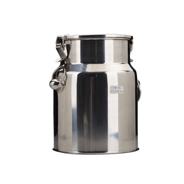 Double Layer 5L 304 Stainless Steel Milk Can For Dairy Farms