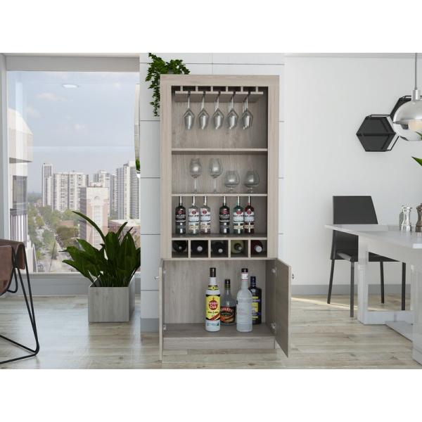 Stainless Steel Corner Wine Cabinet Racks With Temperature Control And Wood Shelves