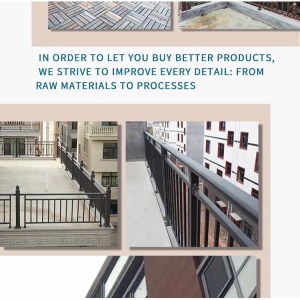 Apartment Interior Wall Mount Wrought Iron Stair Railing for Easy Installation