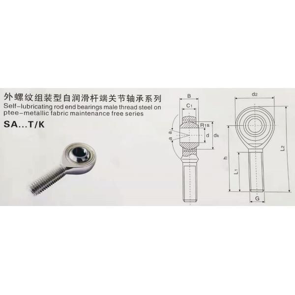 Внешний правый сферически нося подшипник авиации концов прута SA8T/K Chrome