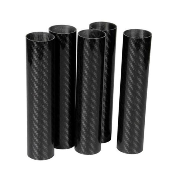 Round Carbon Fiber Rods And Tubes , Pultruded Carbon Fibre Tube