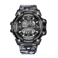 Men′s Outdoor Sports Watch Luminous Alarm Electronic Watch Camouflage Digital Watch