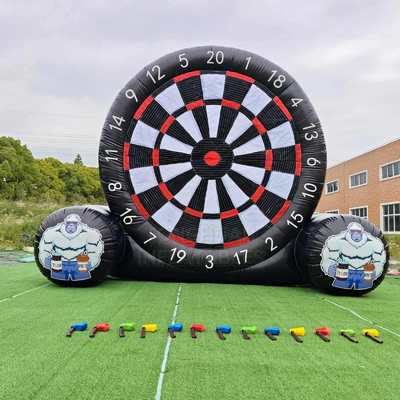 Commercial Inflatable Football Dart Target with Numbered Scoring Board Velcro Balls and Reinforced Base for Events and Team Games
