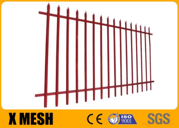 Green Powder Coated Security Metal Fencing Pale Thickness 3mm For Power Plant