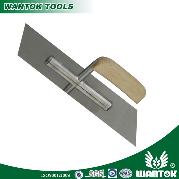 Wooden Handle 280x100mm Stainless Steel Plastering Trowel for Construction Projects