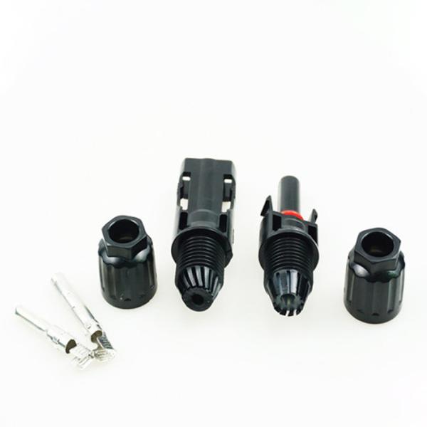 TUV Certified Solar Panel Connectors with Low Contact Resistance Weather and UV Resistant for 14AWG 12AWG 10AWG Cable