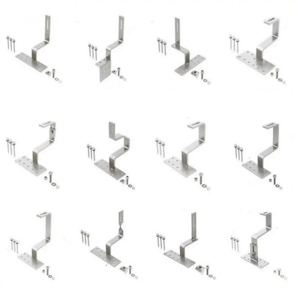 Design Solar Tile Roof Hook com 25-30 anos de vida útil e certificado ISO9001/CE