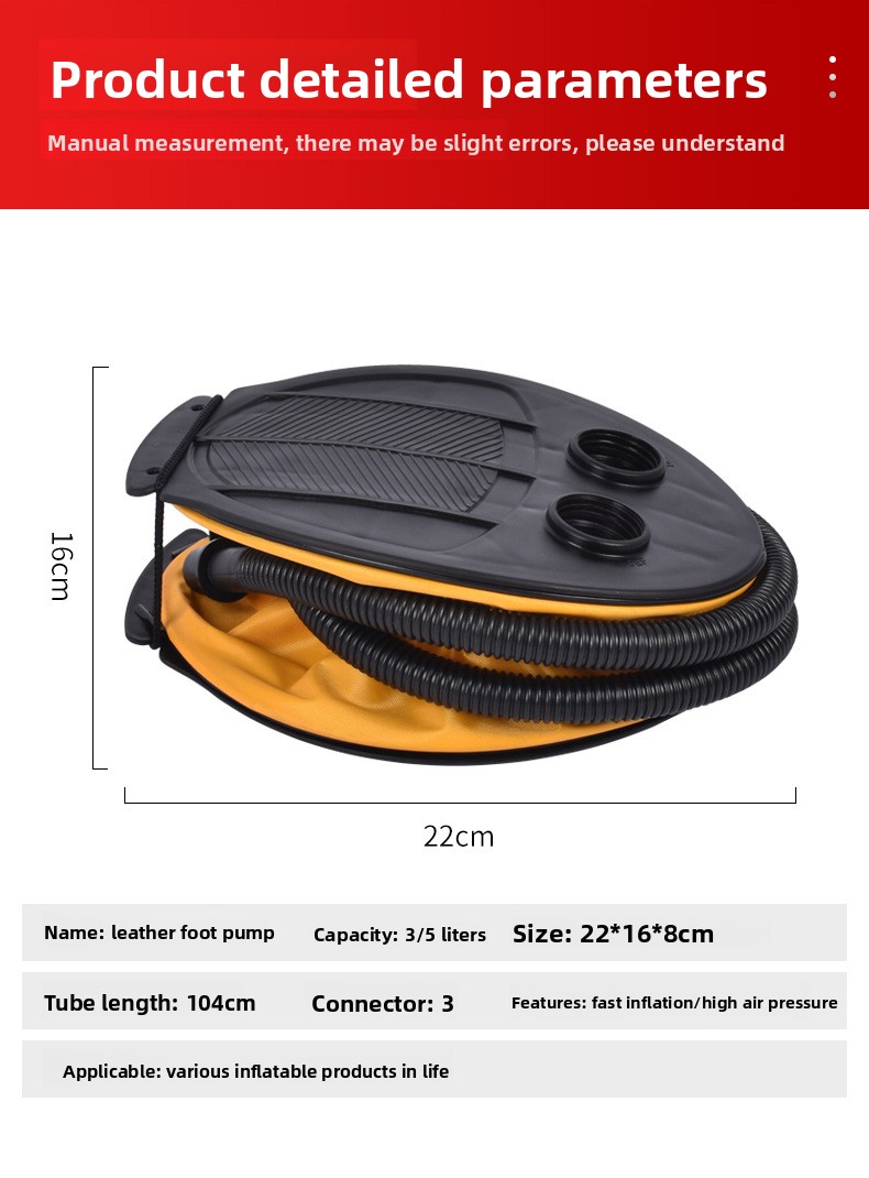 Foot-operated Air Pump Outdoor Portable Multi-functional Inflating Tool for Balls Swimming Rings Quick-Inflating Made in China