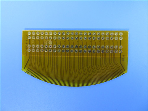 Single Layer Flexible PCB Built on Polyimide With 1.6mm FR-4 Stiffener and Immersion Gold for Instrument Panel