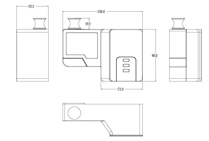 Access Control Management System Electronic Passive Base Station Equipment Unlock Record Double-Door Lock