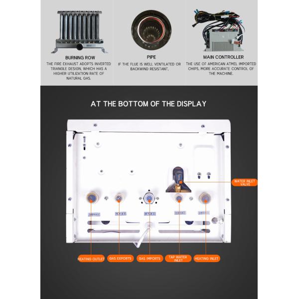 Waterproof Function Balance Exhaust Type Natural Wall Mounted Combi Gas Boiler Metal