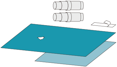 Reinforced 20-60g Surgical Dental Pack Disposable Dental Drapes With Adhensive Fenestration
