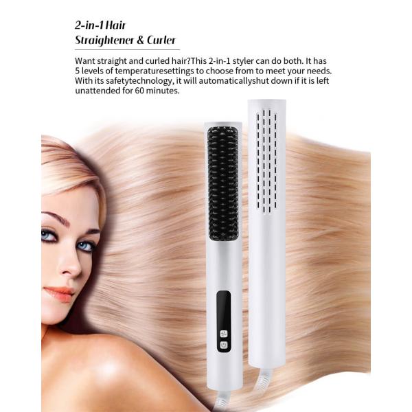 MCH Heating Straightening And Curling Brush Anti-Scalding Design New Hair Dryer