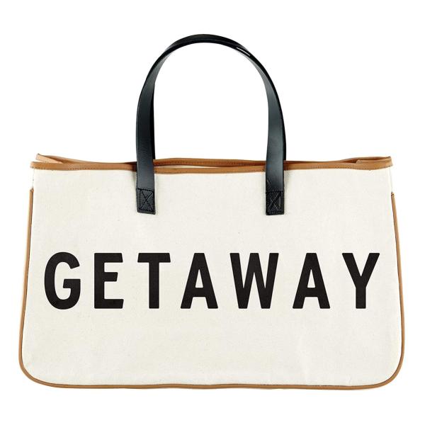 Reusable Canvas Grocery Shopping Tote Bag in Organic Cotton Material with Letter Print