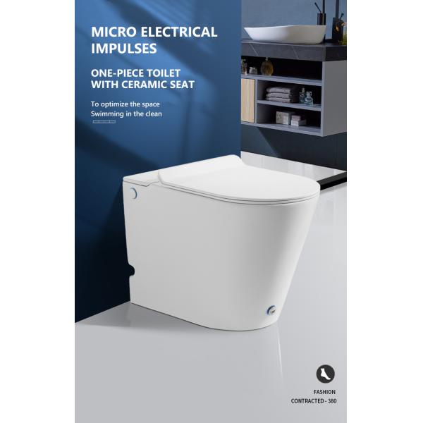 Modern Design Style Bathroom Ceramic Wall-Mounted Toilet Set with Foot Touch Flush