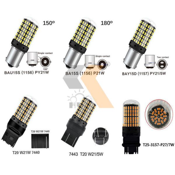 1156 1157 7440 7443 LED Car Turn Signals Brake Reverse Bulbs Waterproof 50000hrs