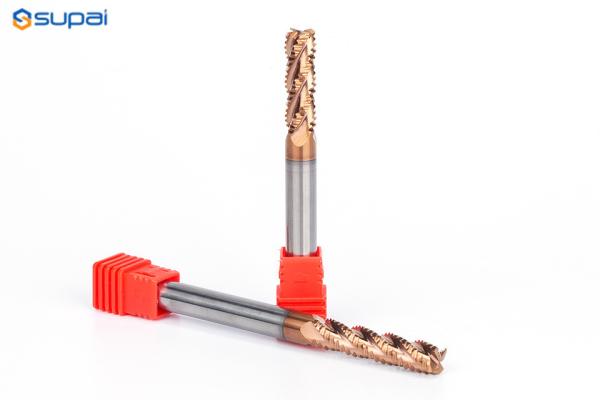 45° Cutting Edge Angle Roughing End Mill 75mm Overall Length TiAlN Coating Available