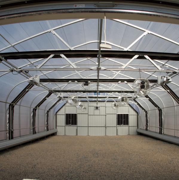 30x100ft Single Span Greenhouse Light Deprivation System Blackout Greenhouse For Medical Plants Commercial