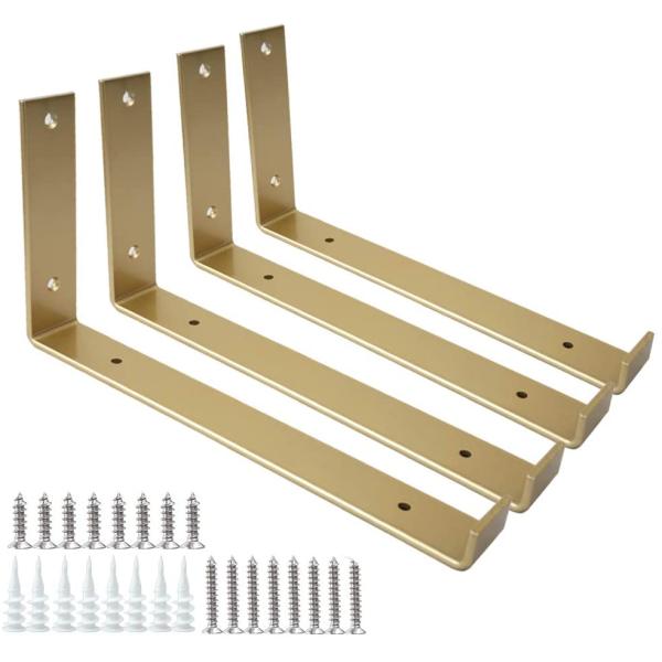 Тяжелый груз винтажный рафт кронштейн упадет толстый 12 дюймов железной стены висящий плавучий золотой рафт кронштейн